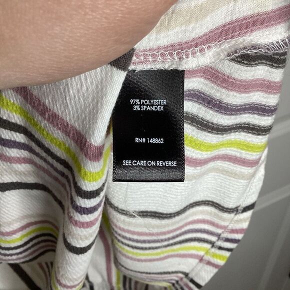 Womens Torrid Striped tank top striped‎  cream / multi 1X - Picture 3 of 4